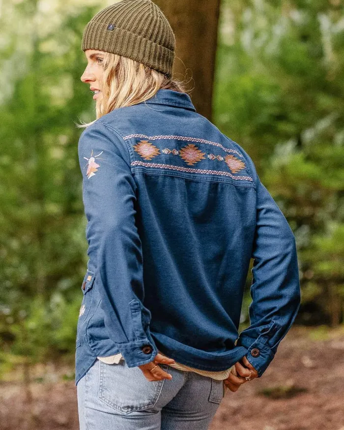 Passenger Clothing Pine Organic Cotton Jacket Dark Denim Women Jackets