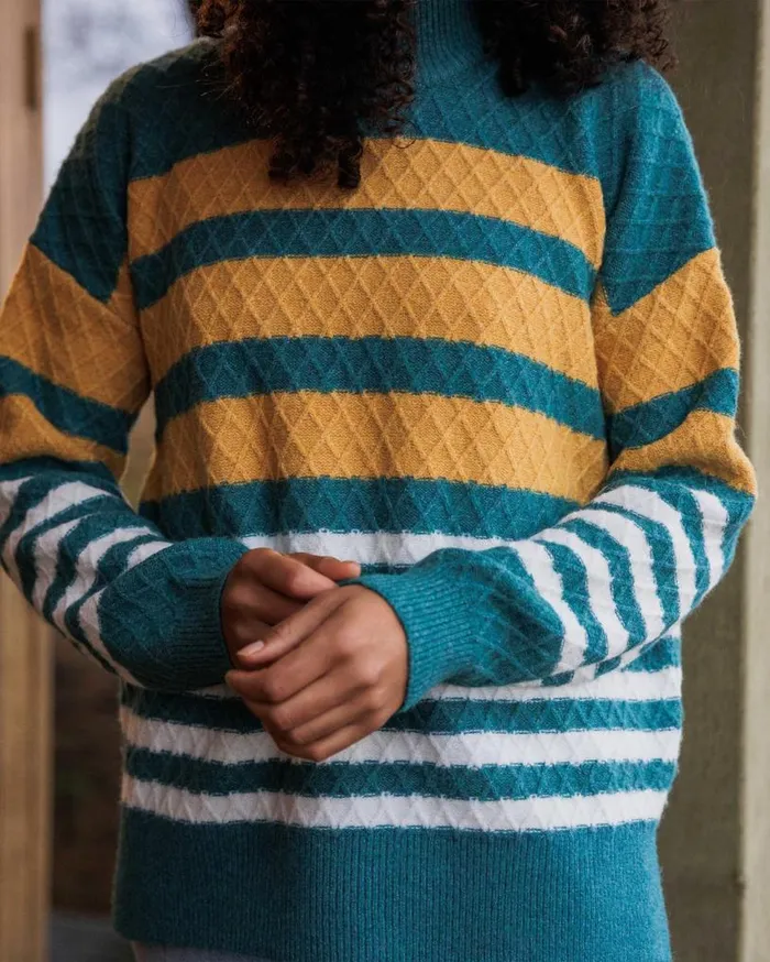 Passenger Clothing Ramble Recycled Knitted Jumper Mediterranean Women Knitwear