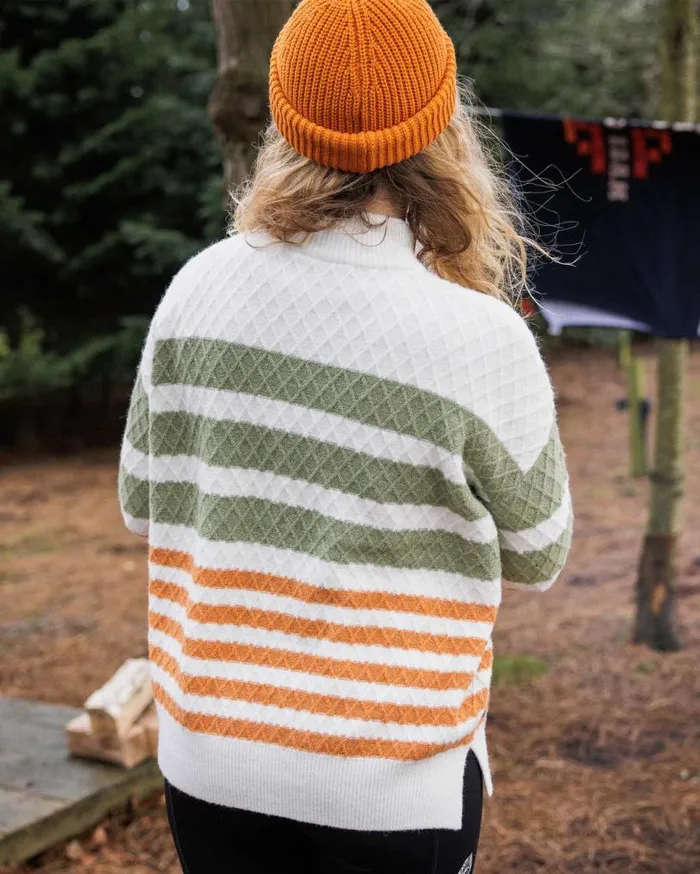 Passenger Clothing Ramble Recycled Knitted Jumper Off White Women Knitwear