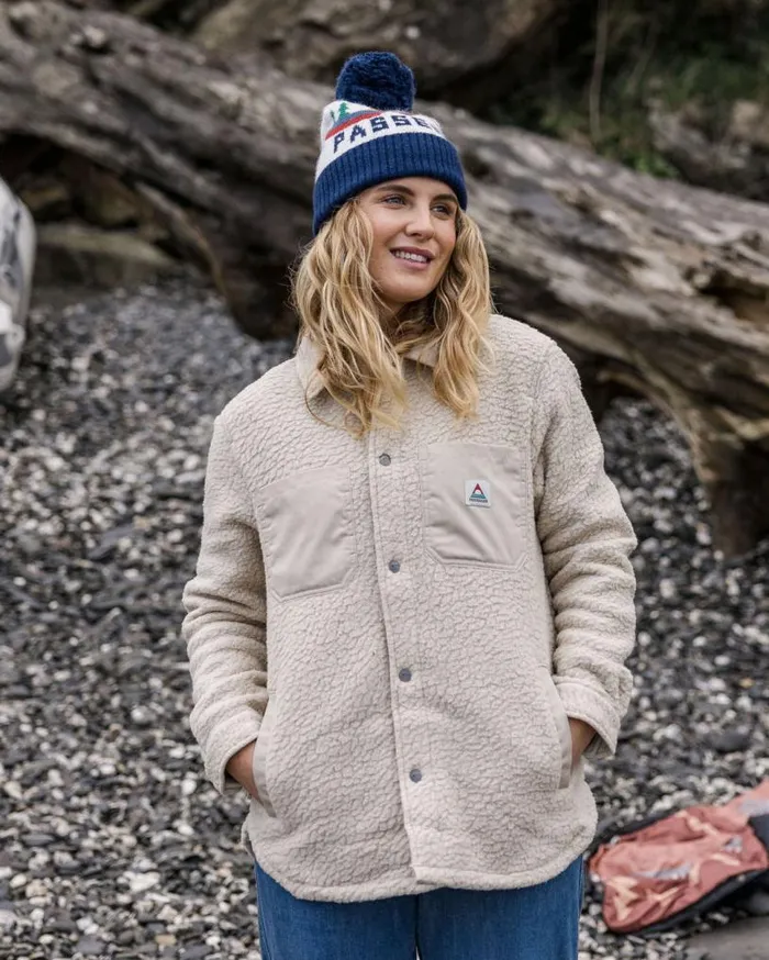Passenger Clothing Rappel Recycled Sherpa Fleece Oversized Shirt Oatmeal Women Shirts