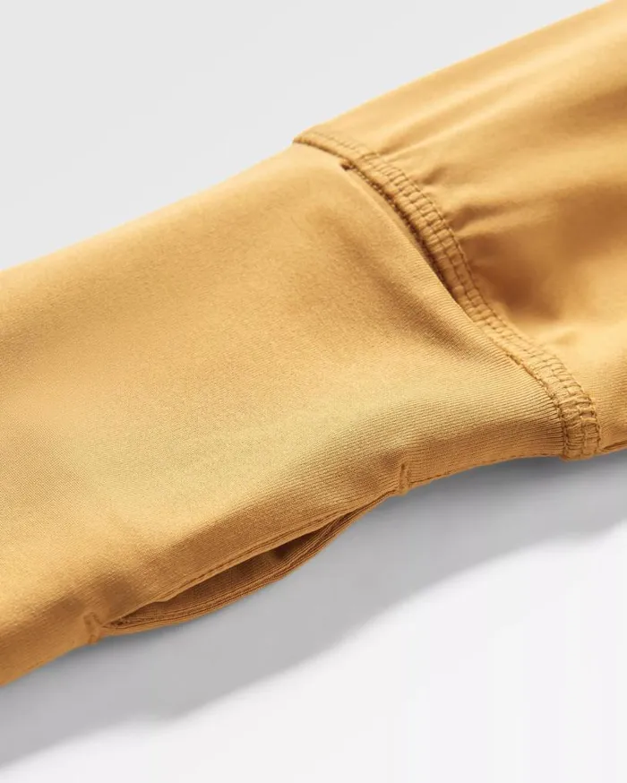 Passenger Clothing River Recycled Active LS TShirt Dusty Ochre Corsair Blue Women Activewear