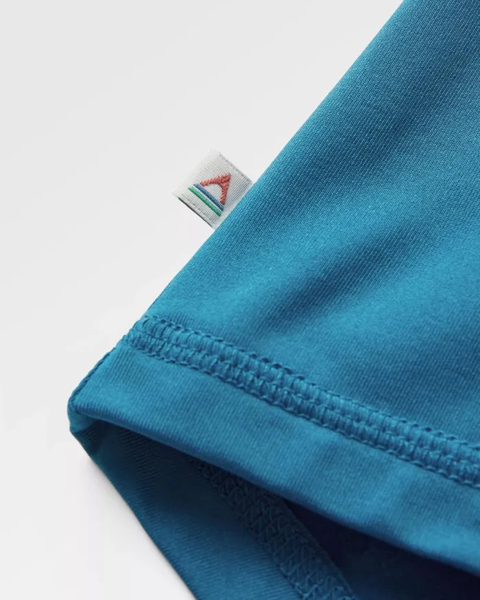 Passenger Clothing River Recycled Active LS TShirt Dusty Ochre Corsair Blue Women Activewear