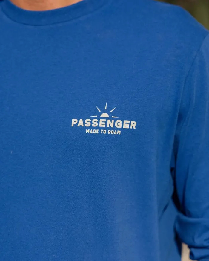 Passenger Clothing Roam Free Recycled Cotton LS TShirt True Blue Men TShirts and Vests