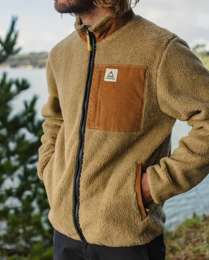 Passenger Clothing Trekker Recycled DeepPile Sherpa Fleece Biscuit Men Fleece