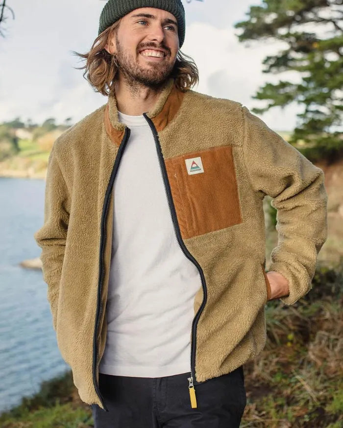 Passenger Clothing Trekker Recycled DeepPile Sherpa Fleece Biscuit Men Fleece