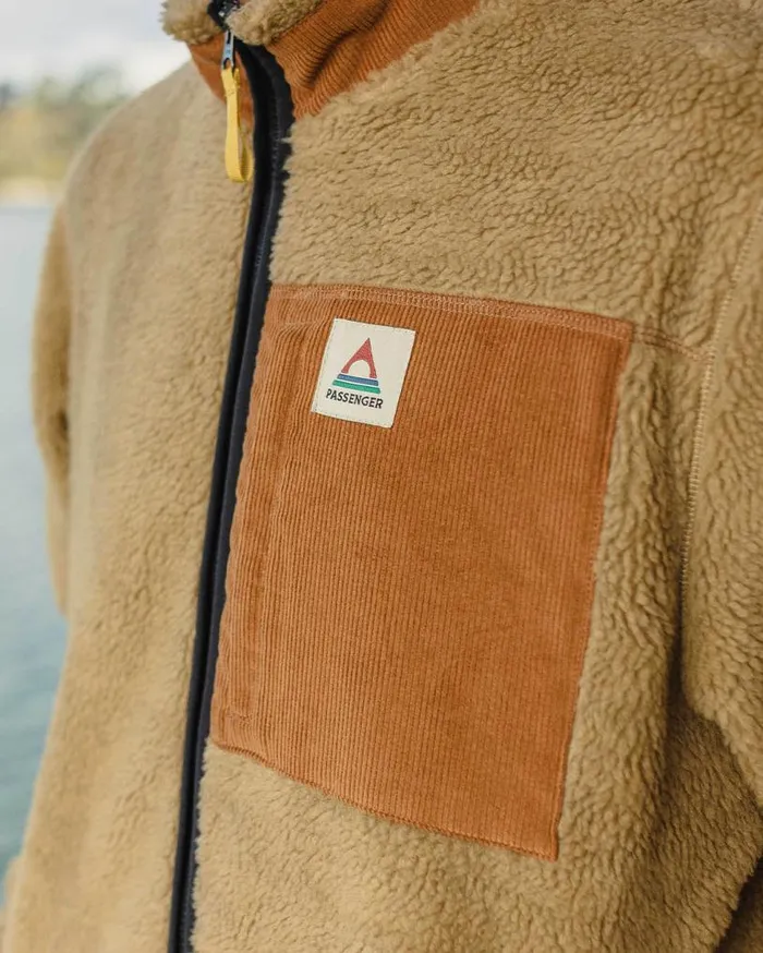 Passenger Clothing Trekker Recycled DeepPile Sherpa Fleece Biscuit Men Fleece