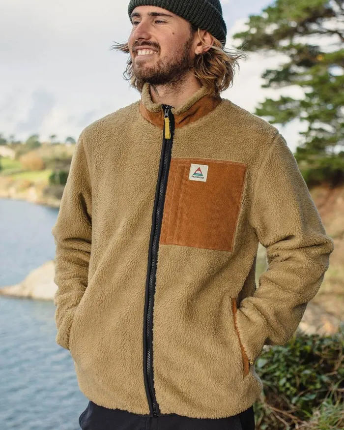 Passenger Clothing Trekker Recycled DeepPile Sherpa Fleece Biscuit Men Fleece