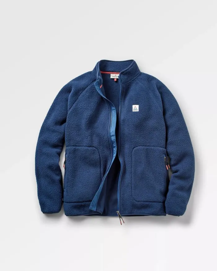 Passenger Clothing Tripper 20 Full Zip Recycled Sherpa Fleece Rich Navy Men Fleece