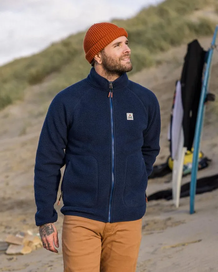 Passenger Clothing Tripper 20 Full Zip Recycled Sherpa Fleece Rich Navy Men Fleece
