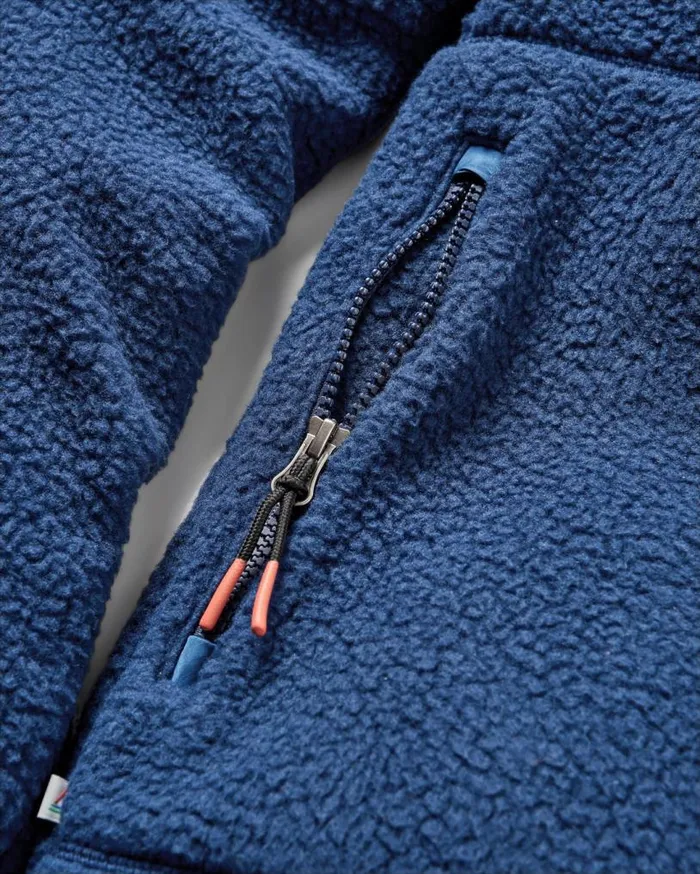 Passenger Clothing Tripper 20 Full Zip Recycled Sherpa Fleece Rich Navy Men Fleece