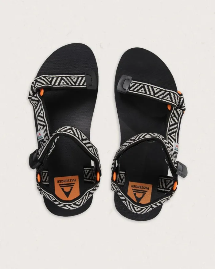Passenger Clothing Venice Sandal Black White Pattern Women Flip Flops and Sandals