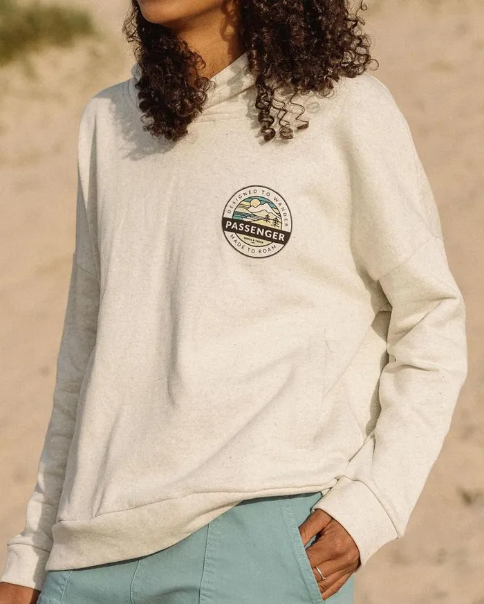 Passenger Clothing Wilds Recycled Cotton Hoodie Milky Marl Women Hoodies and Sweatshirts