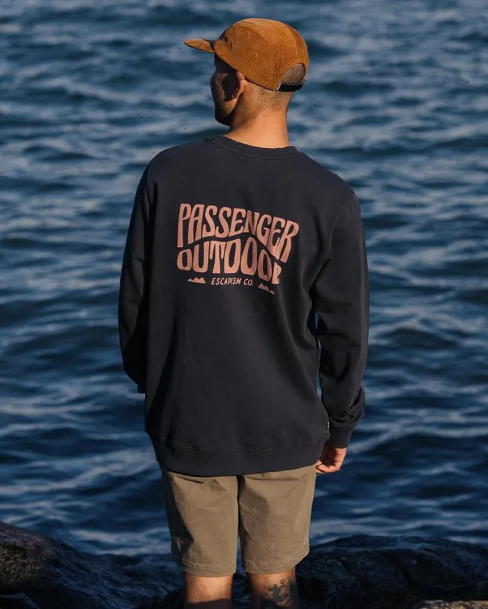 Passenger Clothing Yuca Recycled Cotton Sweatshirt Black Men Hoodies and Sweatshirts