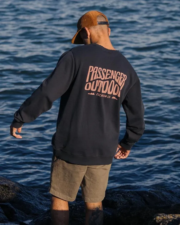 Passenger Clothing Yuca Recycled Cotton Sweatshirt Black Men Hoodies and Sweatshirts
