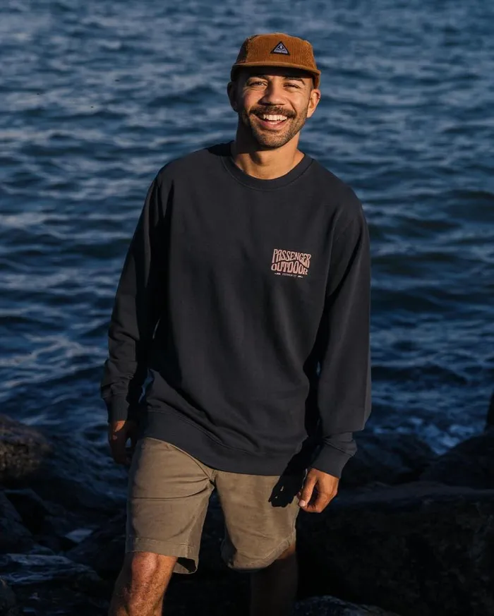 Passenger Clothing Yuca Recycled Cotton Sweatshirt Black Men Hoodies and Sweatshirts