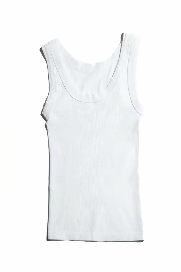 Penny Ribbed Tank In White White Women Bohme Tees and Tanks