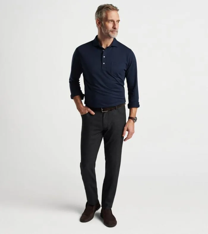 Peter Millar Polos Men Amble LongSleeve Cotton Cashmere Polo