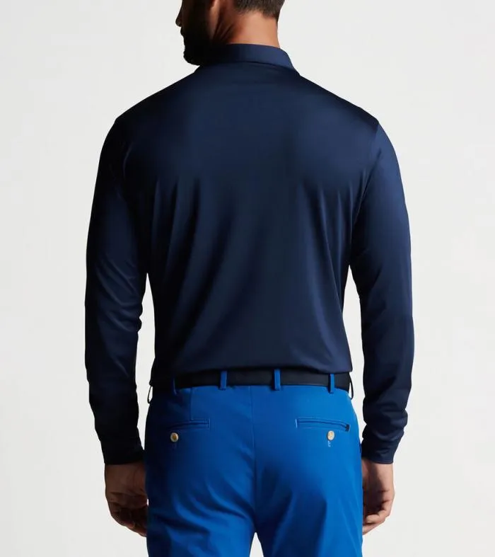 Peter Millar Sun Protection Apparel GolfMen Solid Stretch Jersey Long Sleeve Polo