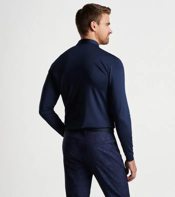 Peter Millar Sun Protection Apparel GolfMen Solid Stretch Jersey Long Sleeve Polo