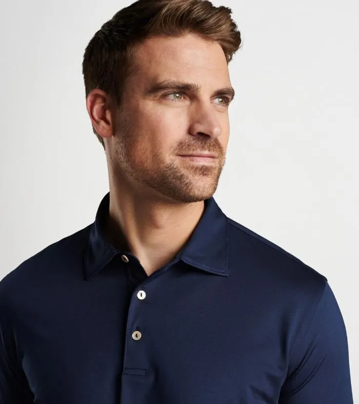 Peter Millar Sun Protection Apparel GolfMen Solid Stretch Jersey Long Sleeve Polo