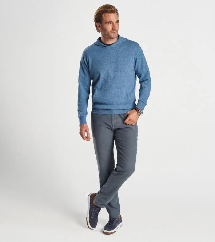 Peter Millar Sweaters Men Conway Wool Cashmere Popover Hoodie
