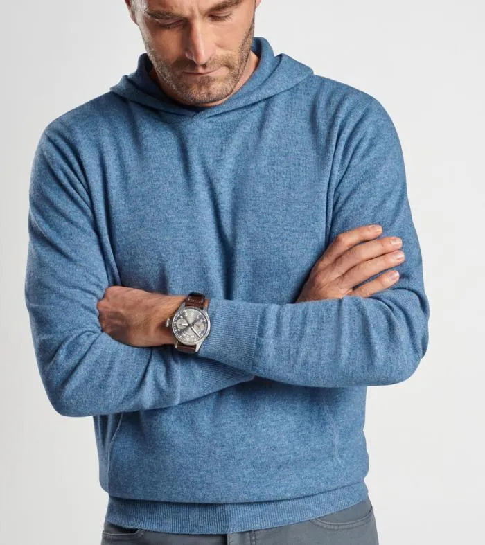 Peter Millar Sweaters Men Conway Wool Cashmere Popover Hoodie