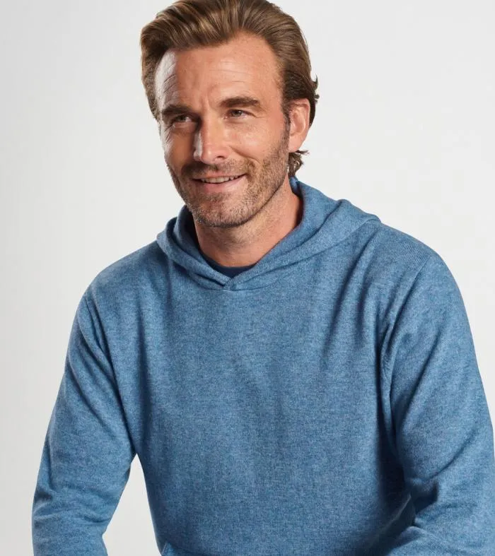 Peter Millar Sweaters Men Conway Wool Cashmere Popover Hoodie