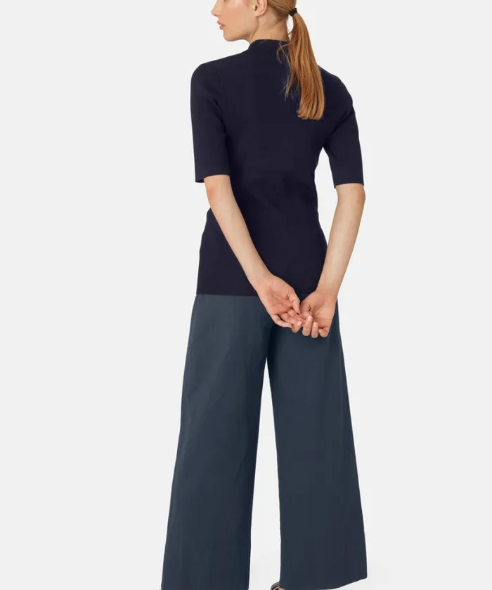 Polo 8211 Dark Indigo Clothing Ilse Jacobsen Knitwear Polo 8211 Dark Indigo Clothing Ilse Jacobsen Knitwear
