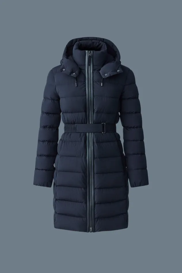 Puffers Women Mackage ASHLEY Stretch Light Down With Removable Hood Black