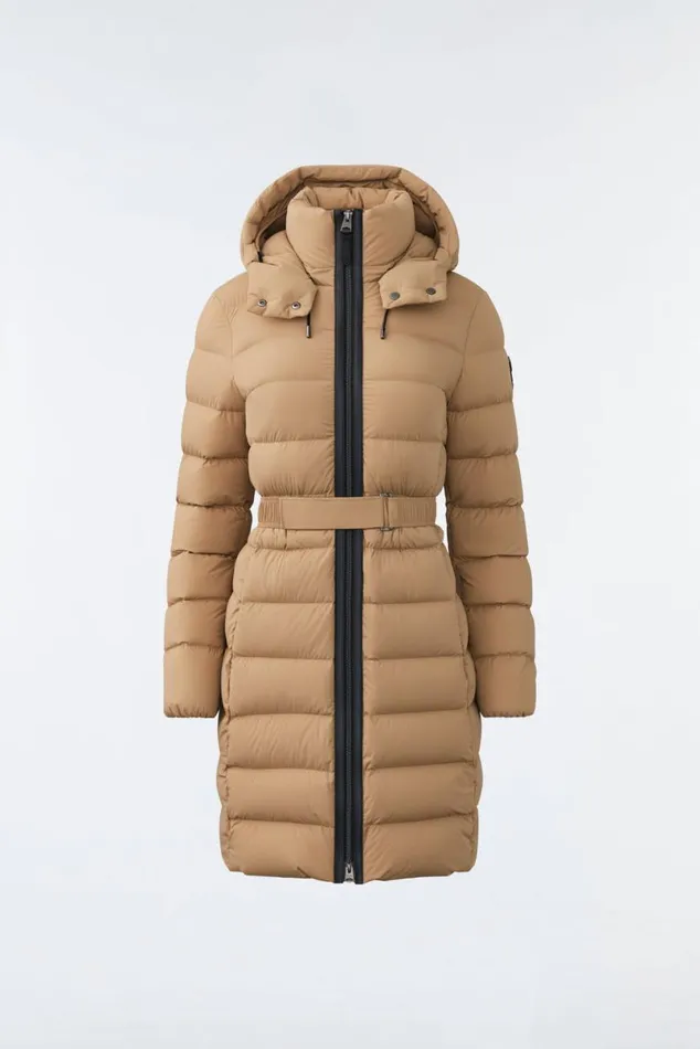 Puffers Women Mackage ASHLEY Stretch Light Down With Removable Hood Black