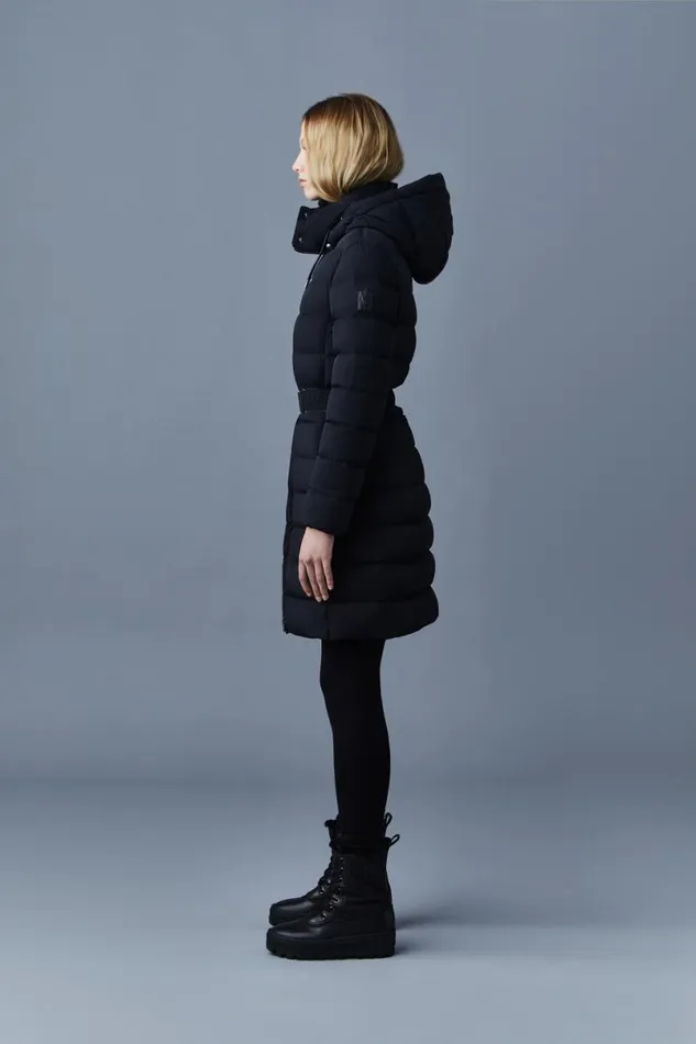 Puffers Women Mackage ASHLEY Stretch Light Down With Removable Hood Black