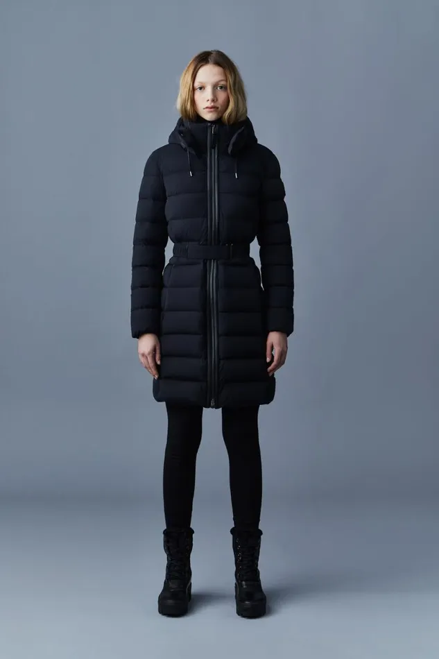 Puffers Women Mackage ASHLEY Stretch Light Down With Removable Hood Black