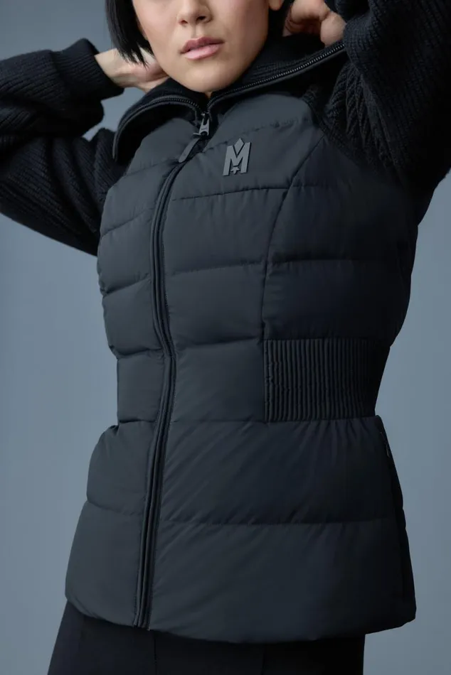 Puffers Women Mackage FOXY Light Down Mixed Media Jacket Trench Puffers Women Mackage FOXY Light Down Mixed Media Jacket Trench