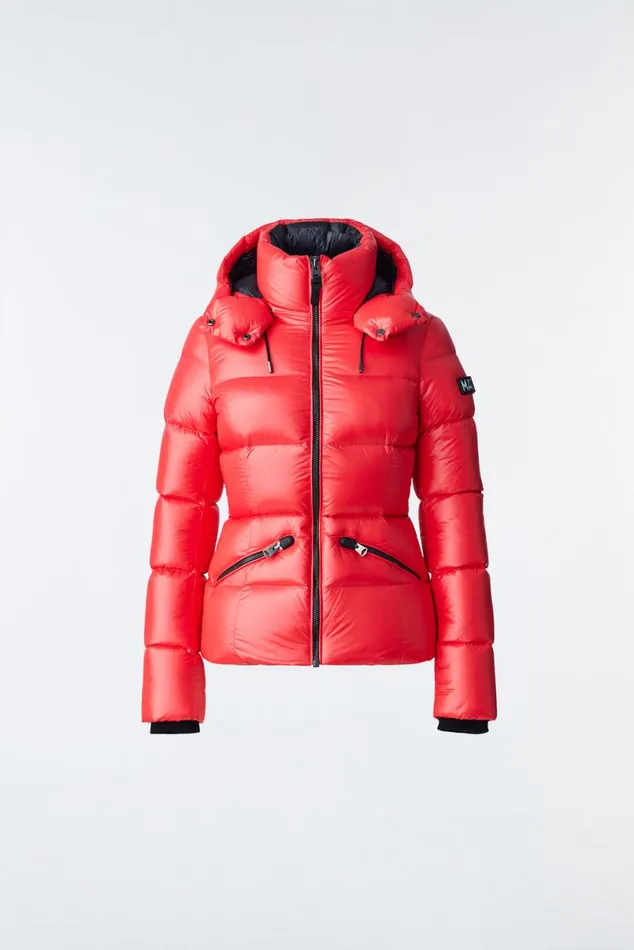 Puffers Women Mackage MADALYN Lustrous Light Down Jacket With Hood For Ladies Black Puffers Women Mackage MADALYN Lustrous Light Down Jacket With Hood For Ladies Black