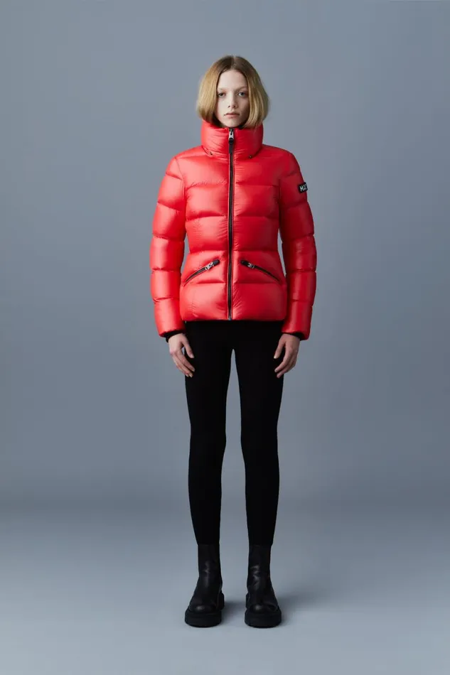 Puffers Women Mackage MADALYN Lustrous Light Down Jacket With Hood For Ladies Black Puffers Women Mackage MADALYN Lustrous Light Down Jacket With Hood For Ladies Black