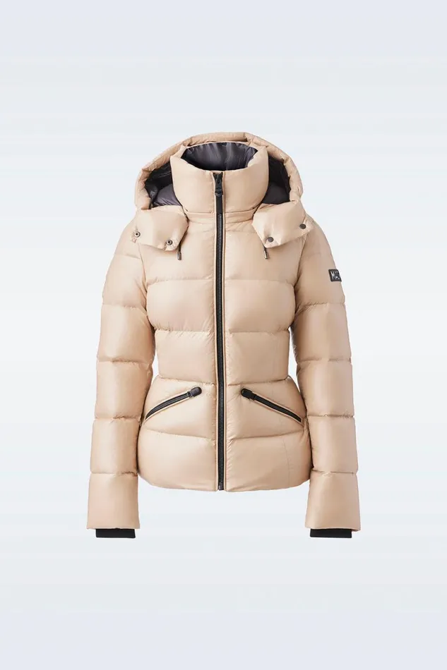 Puffers Women Mackage MADALYN Lustrous Light Down Jacket With Hood For Ladies Black Puffers Women Mackage MADALYN Lustrous Light Down Jacket With Hood For Ladies Black