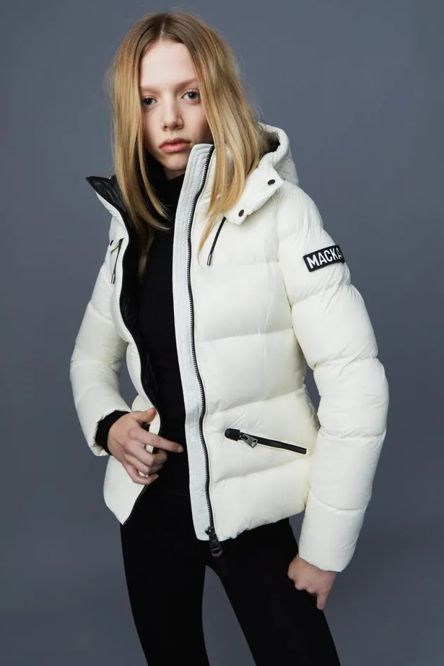 Puffers Women Mackage MADALYN Lustrous Light Down Jacket With Hood For Ladies Black Puffers Women Mackage MADALYN Lustrous Light Down Jacket With Hood For Ladies Black