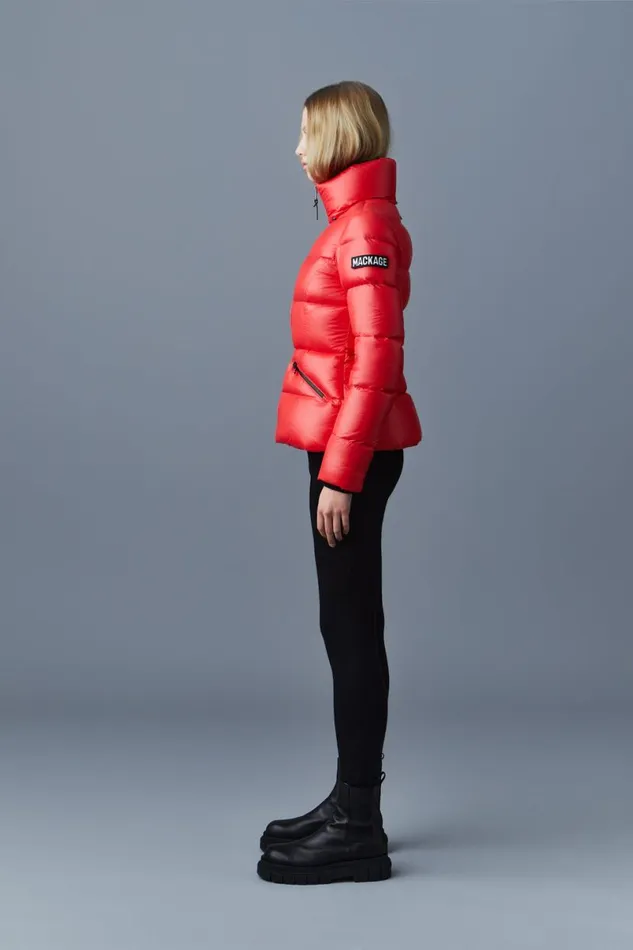Puffers Women Mackage MADALYN Lustrous Light Down Jacket With Hood For Ladies Black Puffers Women Mackage MADALYN Lustrous Light Down Jacket With Hood For Ladies Black