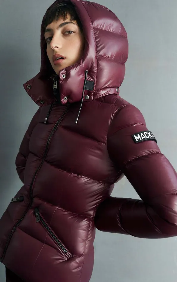 Puffers Women Mackage MADALYN Lustrous Light Down Jacket With Hood For Ladies Black Puffers Women Mackage MADALYN Lustrous Light Down Jacket With Hood For Ladies Black