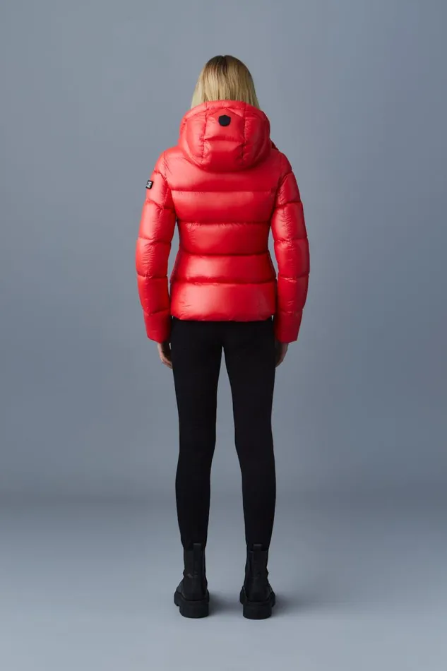 Puffers Women Mackage MADALYN Lustrous Light Down Jacket With Hood For Ladies Black Puffers Women Mackage MADALYN Lustrous Light Down Jacket With Hood For Ladies Black