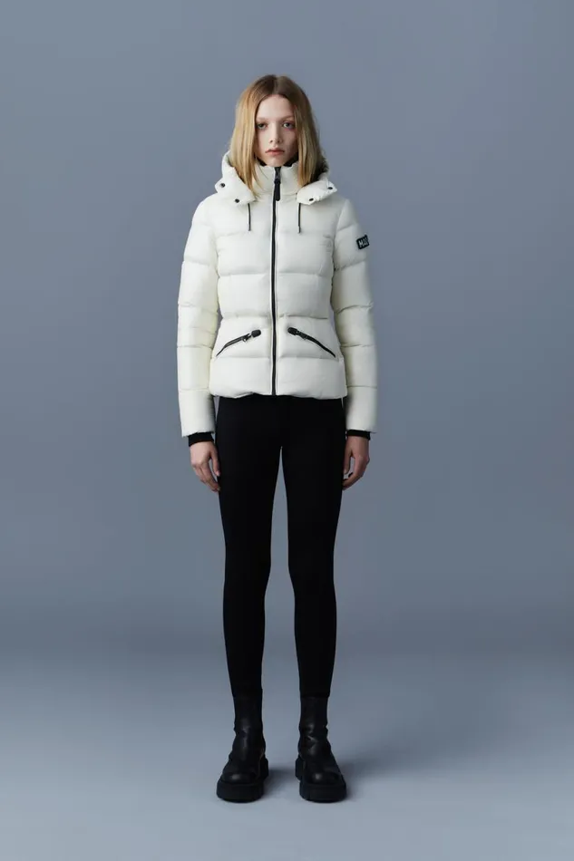 Puffers Women Mackage MADALYN Lustrous Light Down Jacket With Hood For Ladies Black Puffers Women Mackage MADALYN Lustrous Light Down Jacket With Hood For Ladies Black