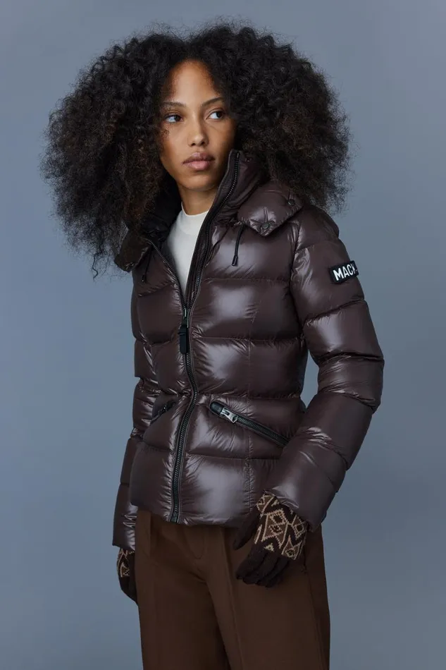 Puffers Women Mackage MADALYN Lustrous Light Down Jacket With Hood For Ladies Black Puffers Women Mackage MADALYN Lustrous Light Down Jacket With Hood For Ladies Black