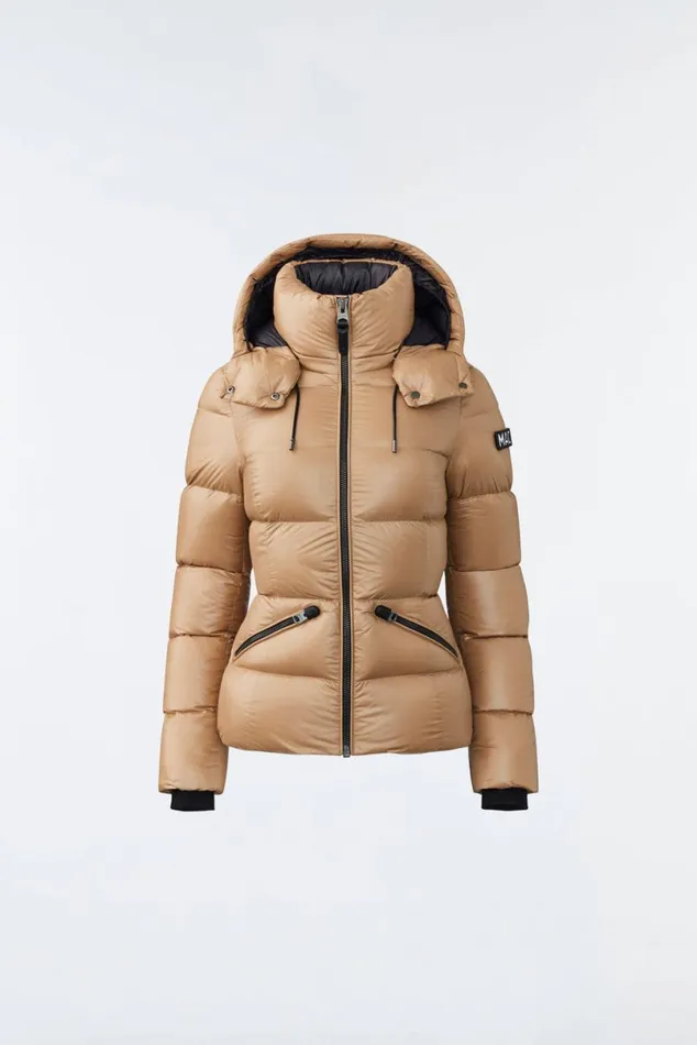 Puffers Women Mackage MADALYN Lustrous Light Down Jacket With Hood For Ladies Black Puffers Women Mackage MADALYN Lustrous Light Down Jacket With Hood For Ladies Black