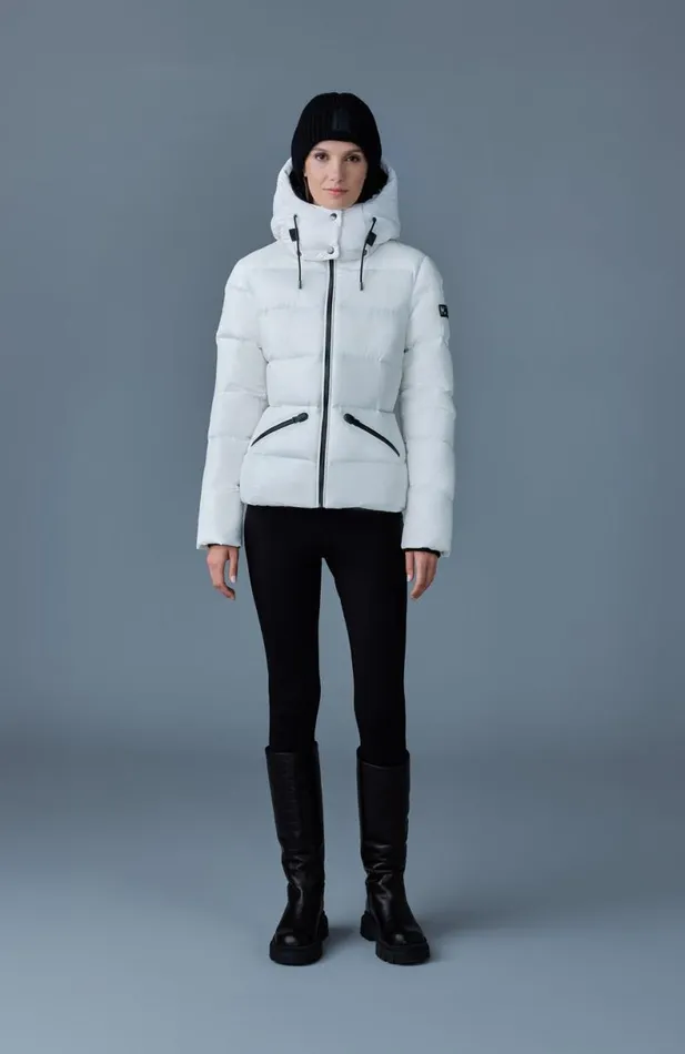 Puffers Women Mackage MADALYN Lustrous Light Down Jacket With Hood For Ladies Black Puffers Women Mackage MADALYN Lustrous Light Down Jacket With Hood For Ladies Black