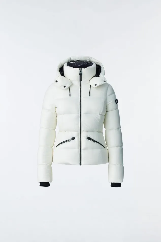 Puffers Women Mackage MADALYN Lustrous Light Down Jacket With Hood For Ladies Black Puffers Women Mackage MADALYN Lustrous Light Down Jacket With Hood For Ladies Black