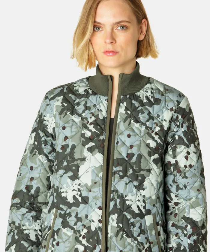 Quilt Jacket 8211 Green Camo Outerwear Ilse Jacobsen All Jackets And Coats