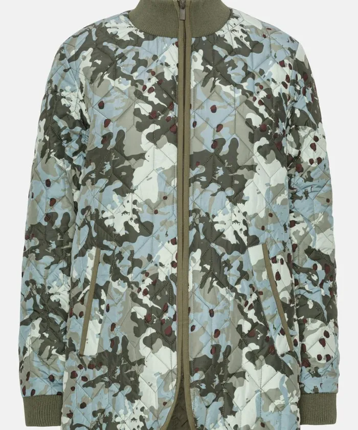 Quilt Jacket 8211 Green Camo Outerwear Ilse Jacobsen All Jackets And Coats