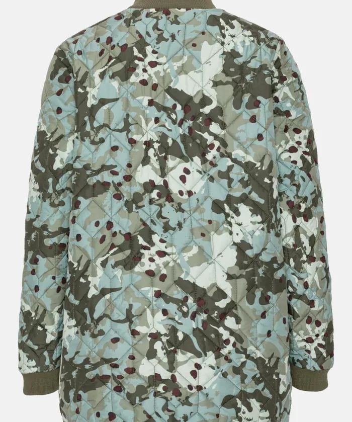 Quilt Jacket 8211 Green Camo Outerwear Ilse Jacobsen All Jackets And Coats