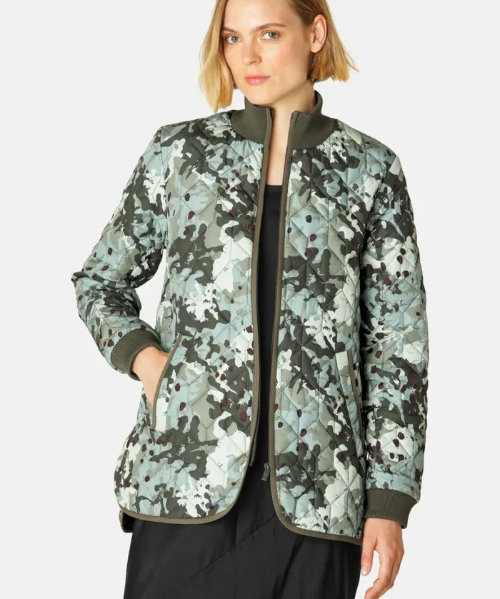 Quilt Jacket 8211 Green Camo Outerwear Ilse Jacobsen All Jackets And Coats