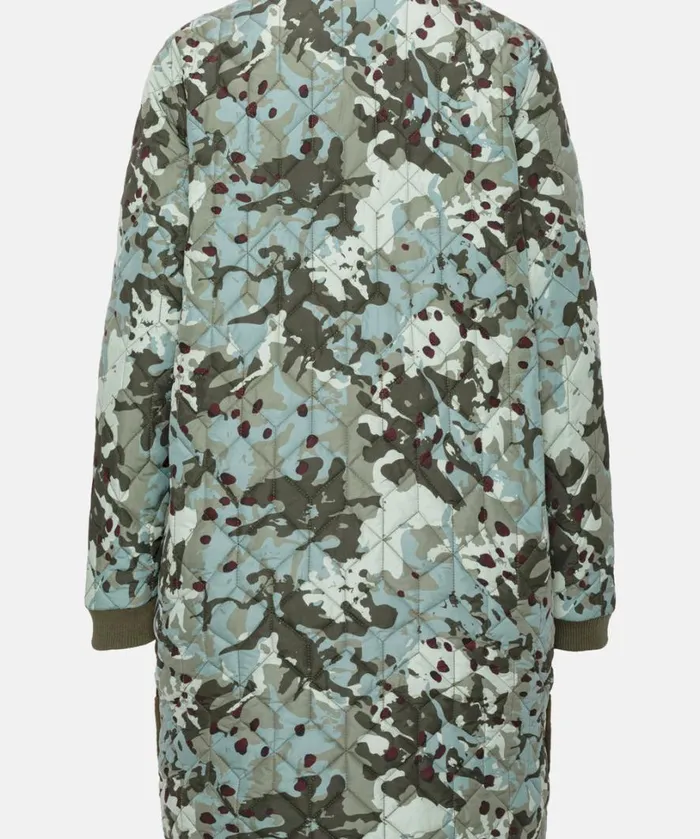 Quilt Jacket 8211 Green Camo Outerwear Ilse Jacobsen All Jackets And Coats